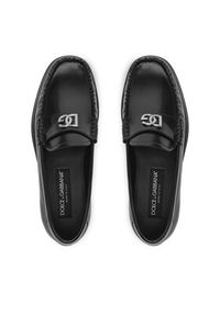 DOLCE & GABBANA - Dolce&Gabbana Mokasyny CM0074 AQ237 Czarny. Kolor: czarny. Materiał: skóra #5