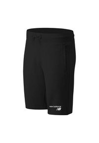 Spodenki męskie New Balance MS11903BK – czane. Kolor: czarny. Materiał: dresówka, bawełna. Długość: krótkie. Sport: fitness #1
