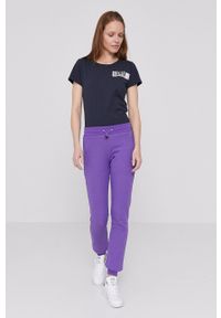 Colmar - Spodnie. Kolor: fioletowy. Materiał: dzianina. Wzór: gładki #2