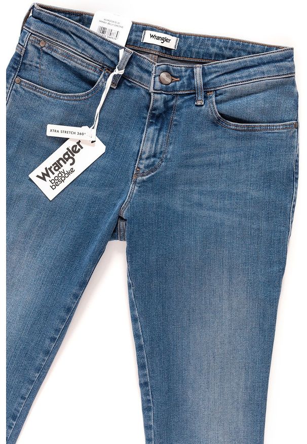 Wrangler - WRANGLER SKINNY JOLLY GREENS W28KUF28I 112128343. Wzór: aplikacja
