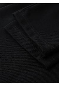 Ombre Clothing - Dzianinowe spodnie męskie z gumką w pasie - czarne V4 OM-PACP-0116 - L. Kolor: czarny. Materiał: dzianina #9