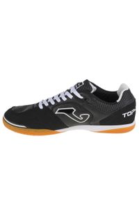 Buty piłkarskie męskie Joma Top Flex 2301 Indoor. Zapięcie: sznurówki. Kolor: czarny. Materiał: materiał, skóra. Szerokość cholewki: normalna. Sport: piłka nożna