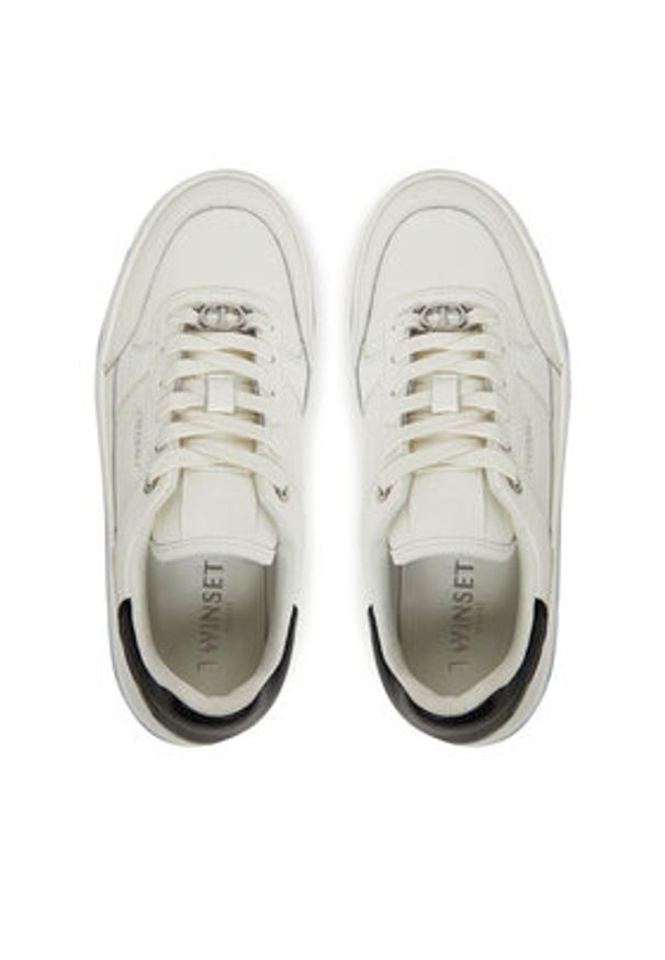 TwinSet - TWINSET Sneakersy 251TCP014 Biały. Kolor: biały. Materiał: skóra