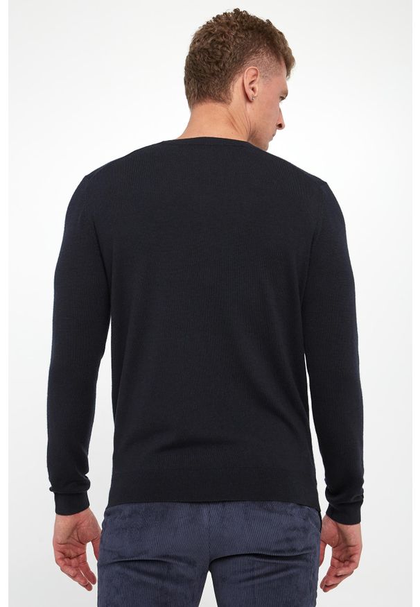 Karl Lagerfeld - Sweter męski wełniany KARL LAGERFELD. Materiał: wełna