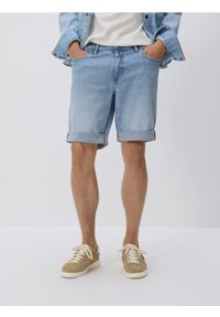 Reserved - Jeansowe szorty slim fit - niebieski. Kolor: niebieski. Materiał: jeans