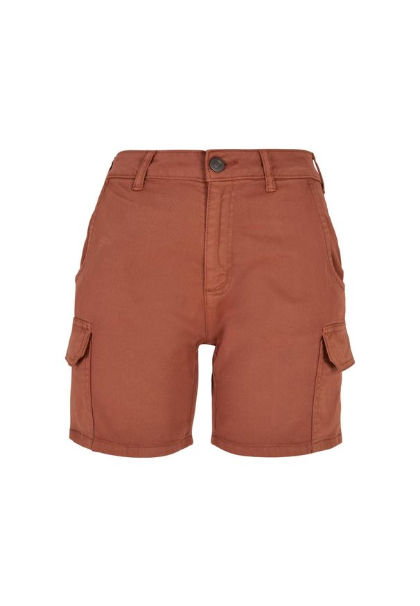 Szorty cargo wysoka talia kobiety Urban Classics. Stan: podwyższony. Kolor: czerwony. Długość: krótkie