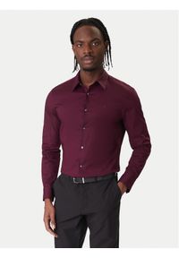 Calvin Klein Koszula LV04LB145G Fioletowy Slim Fit. Kolor: fioletowy. Materiał: bawełna #1