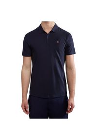 Koszulka polo męska Napapijri Ealis. Typ kołnierza: polo. Kolor: niebieski. Materiał: bawełna. Długość rękawa: krótki rękaw. Długość: krótkie #1