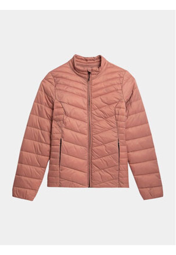 4f - 4F Kurtka przejściowa 4FAW23TDJAF224 Koralowy Slim Fit. Kolor: pomarańczowy. Materiał: syntetyk