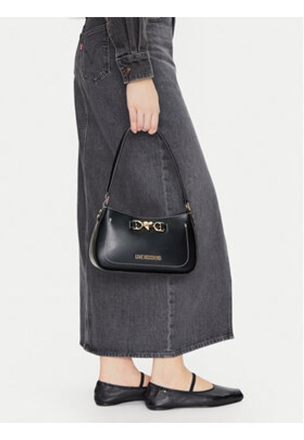 Love Moschino - LOVE MOSCHINO Torebka JC4062PP1ML1100A Czarny. Kolor: czarny. Materiał: skórzane