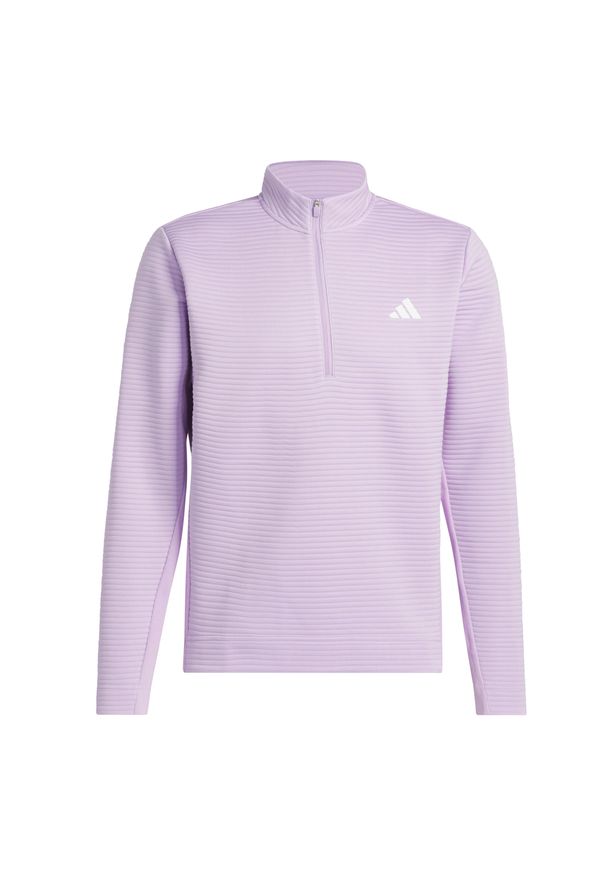 Adidas - Zakładana przez głowę bluza Ultimate365 Dwr Textured Quarter Zip. Typ kołnierza: golf. Kolor: różowy. Materiał: materiał. Sport: golf