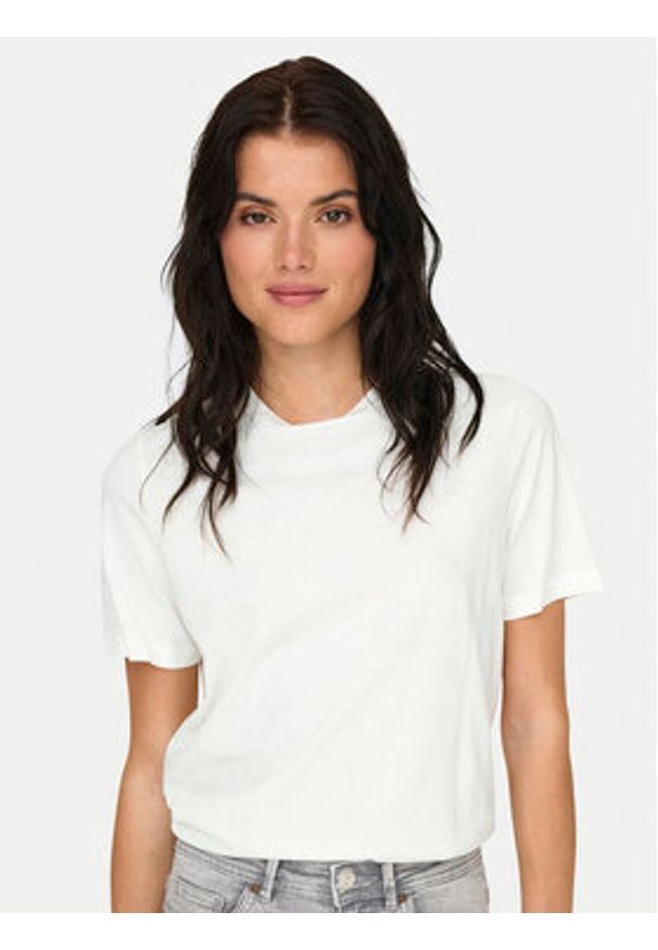 JDY T-Shirt Molly 15311675 Biały Regular Fit. Kolor: biały. Materiał: bawełna