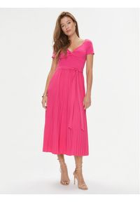 Guess Sukienka codzienna WBGK86 WE6D1 Różowy Regular Fit. Okazja: na co dzień. Kolor: różowy. Materiał: syntetyk. Typ sukienki: proste. Styl: casual