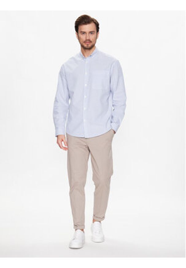 Redefined Rebel Koszula Oxford PCV224065 Błękitny Classic Fit. Kolor: niebieski. Materiał: bawełna