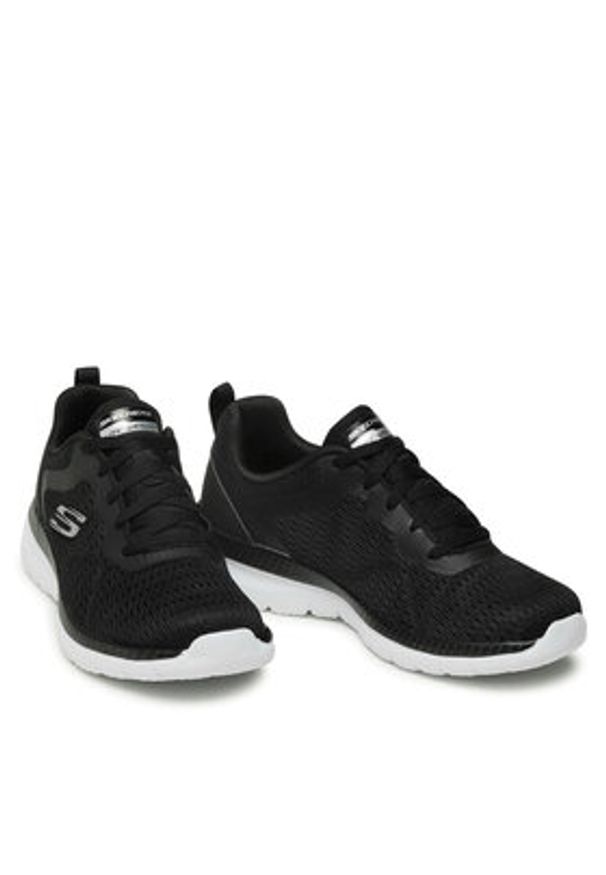 skechers - Skechers Sneakersy Quick Path 12607/BKW Czarny. Kolor: czarny. Materiał: materiał