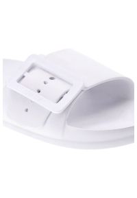 Big-Star - Białe Klapki Big Star Damskie Modne Obuwie Na Lato. Okazja: do domu, na plażę. Kolor: biały. Wzór: aplikacja. Sezon: lato. Styl: wakacyjny #2