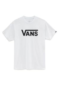 Koszulka Vans T-shirt Classic VN000GGGYB21 - biała. Kolor: biały. Materiał: bawełna. Długość rękawa: krótki rękaw. Długość: krótkie. Wzór: aplikacja. Sezon: lato