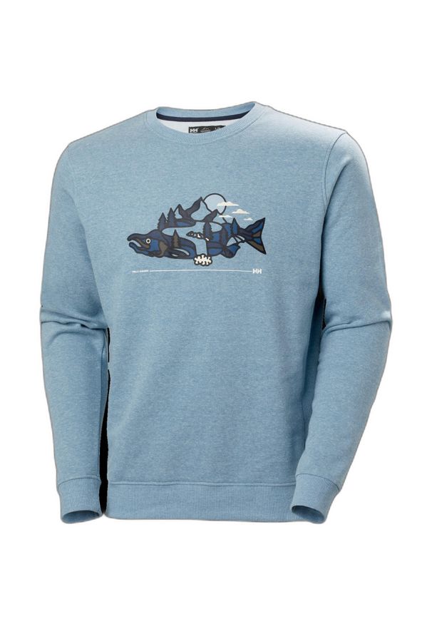 Bawełniana bluza z kapturem Helly Hansen f2f organic. Typ kołnierza: kaptur. Kolor: niebieski. Materiał: bawełna