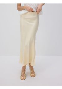 Reserved - Spódnica maxi z wiskozy - jasnożółty. Kolor: żółty. Materiał: wiskoza #1