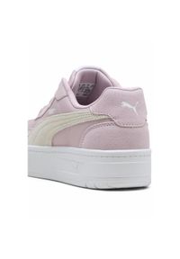 Puma - Damskie sneakersy Court Lally Skye z zamszu PUMA Rose Mauve White Pink. Kolor: biały, wielokolorowy, różowy. Materiał: zamsz. Sport: tenis