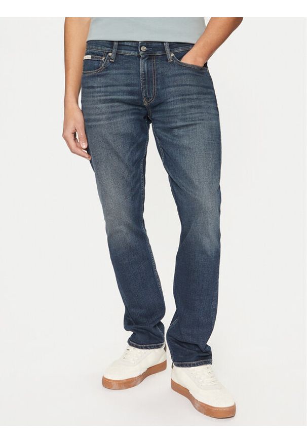 Calvin Klein Jeans Jeansy J30J326518 Granatowy Slim Fit. Kolor: niebieski