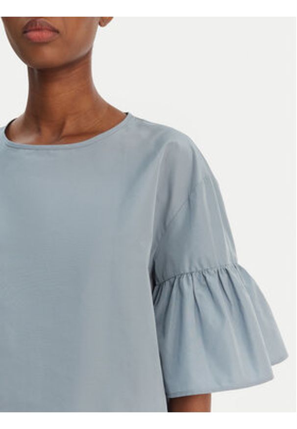 Weekend Max Mara Bluzka Break 2615111152 Błękitny Loose Fit. Kolor: niebieski. Materiał: syntetyk, bawełna