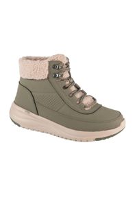 skechers - Buty zimowe damskie, On-The-Go Stellar - Alpine Adventure. Kolor: zielony. Sezon: zima