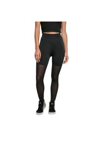 Legging kobieta z wysoką talią Urban Classics Tech Mesh. Stan: podwyższony. Kolor: czarny. Materiał: mesh #1