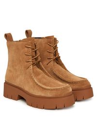 Hugo - HUGO Trzewiki Kris 50552733 Brązowy. Kolor: brązowy. Materiał: skóra, zamsz #6