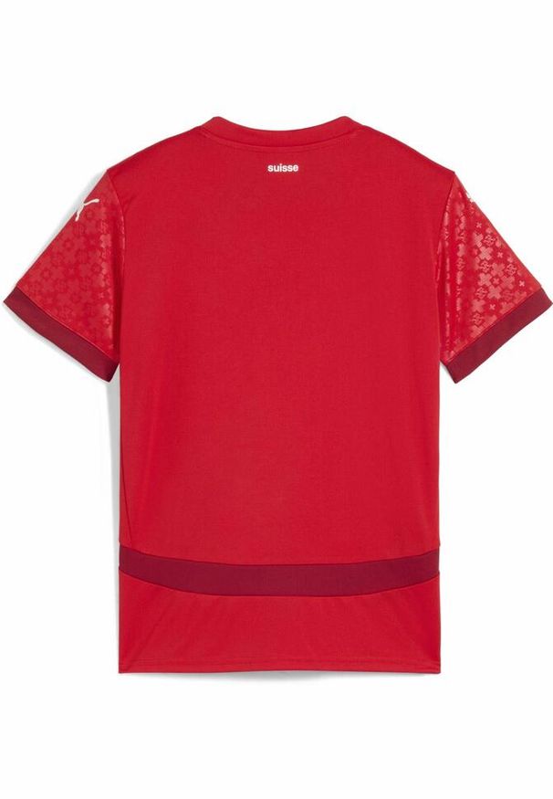 Puma - Młodzieżowa koszulka domowa kobiecej reprezentacji Szwajcarii Team 2025 PUMA. Kolor: czerwony