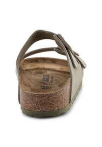 Klapki Birkenstock Arizona Bs M 1027704 zielone. Okazja: na co dzień. Kolor: zielony. Materiał: materiał. Wzór: paski. Styl: casual, klasyczny #4