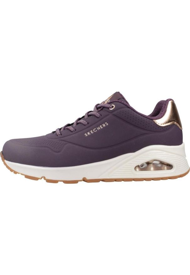skechers - Buty SKECHERS SHIMMER AWAY Fioletowy. Kolor: fioletowy. Materiał: syntetyk, tkanina. Model: Skechers Sport. Sport: turystyka piesza