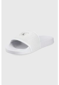Calvin Klein Jeans klapki YW0YW00642.YAF damskie kolor biały. Kolor: biały. Materiał: guma. Obcas: na obcasie. Wysokość obcasa: niski #3