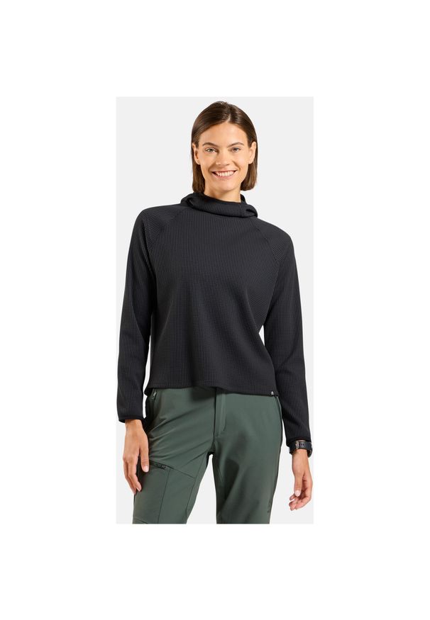 Bluza z kapturem Odlo Mid layer hoody CUBIC. Typ kołnierza: kaptur. Kolor: czarny