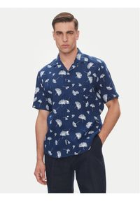 Pierre Cardin Koszula C6 45610.0486 Granatowy Regular Fit. Kolor: niebieski. Materiał: len