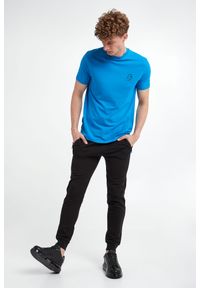 Karl Lagerfeld - T-shirt męski KARL LAGERFELD. Materiał: guma. Długość rękawa: krótki rękaw. Długość: krótkie. Wzór: gładki, aplikacja, nadruk
