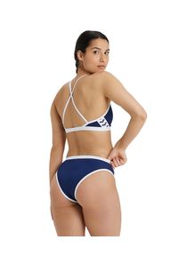 Damski Kostium Dwuczęściowy Arena Icons Bikini Cross Back Solid, Niebieski. Kolor: wielokolorowy, niebieski, szary