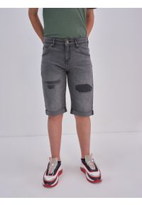 Big-Star - Szorty chłopięce jeansowe szare Ethan 891. Kolor: szary. Materiał: jeans. Długość: do kolan