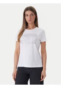 DKNY T-Shirt DJ6T1701 Biały Regular Fit. Kolor: biały. Materiał: bawełna #1