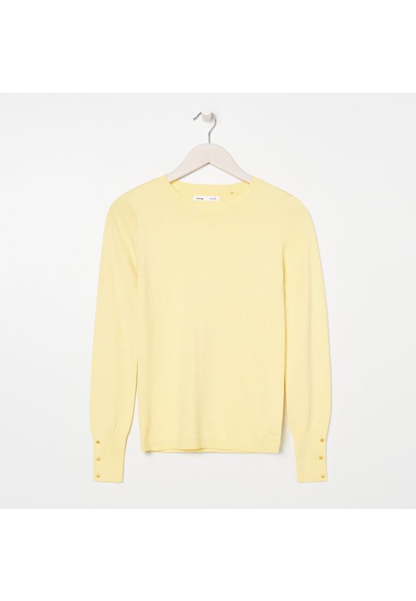 Sinsay - Sweter - Żółty. Kolor: żółty
