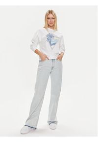 Guess Bluza W4GQ11 KBK32 Biały Relaxed Fit. Kolor: biały. Materiał: syntetyk