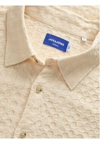 Jack & Jones - Jack&Jones Koszula Dobby 12277184 Beżowy Relaxed Fit. Kolor: beżowy. Materiał: bawełna #3
