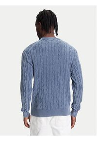 TOMMY HILFIGER - Tommy Hilfiger Sweter Classic MW0MW39524 Błękitny Regular Fit. Kolor: niebieski. Materiał: bawełna #4