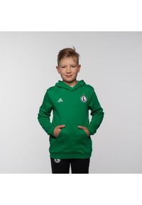 Adidas - Bluza piłkarska dla dzieci adidas Entrada 22 Legia Warszawa. Typ kołnierza: kaptur. Materiał: polar. Sport: piłka nożna