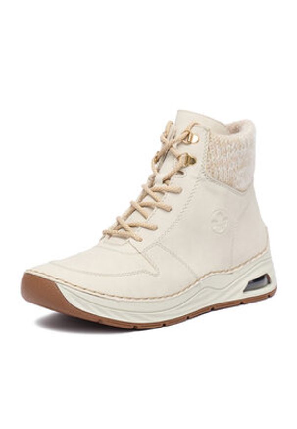 Rieker Trzewiki 44555-60 Écru. Materiał: materiał, syntetyk