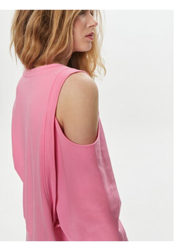 Liu Jo Sport Bluza TA4170 FS090 Różowy Regular Fit. Kolor: różowy. Materiał: bawełna. Styl: sportowy