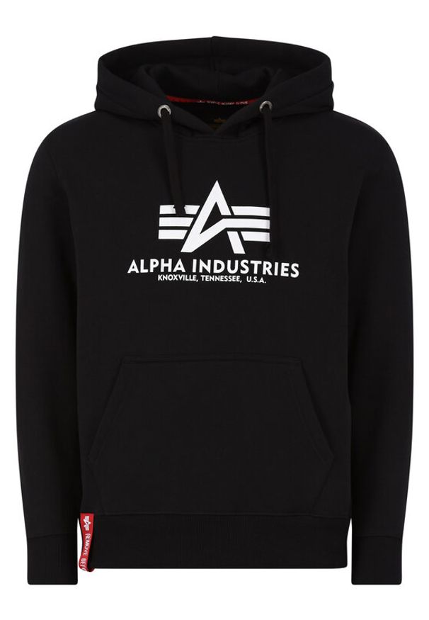 Alpha Industries Bluza Basic 178312 Czarny Regular Fit. Kolor: czarny. Materiał: bawełna