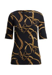 Lauren Ralph Lauren - LAUREN RALPH LAUREN Bluzka Judy 200P13948001 Czarny Regular Fit. Kolor: czarny. Materiał: bawełna #5
