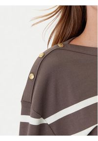 TOMMY HILFIGER - Tommy Hilfiger Bluzka Gold Button WW0WW45760 Brązowy Relaxed Fit. Kolor: brązowy. Materiał: bawełna #4