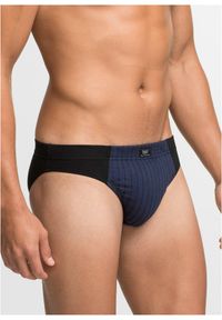 bonprix - Slipy z miękkiej bawełny (5 par). Kolor: niebieski. Materiał: bawełna. Wzór: paski #1